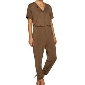 NWOT Lisa Rinna Petite Dolman Sleeve Knit Jumpsuit Dark Clay Size Petite Small